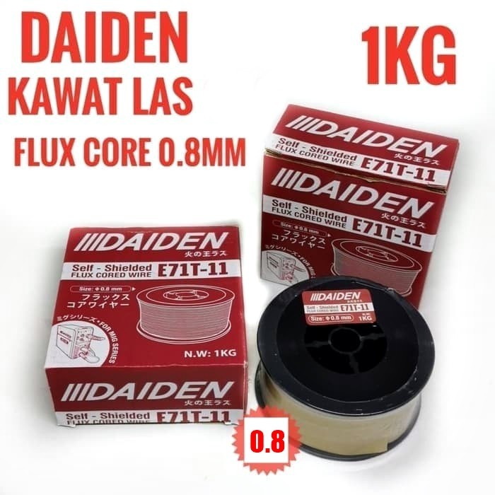 Kawat Las Daiden Flux Core 0.8MM MIG Daiden E71T-11 ORIGINAL JAPAN