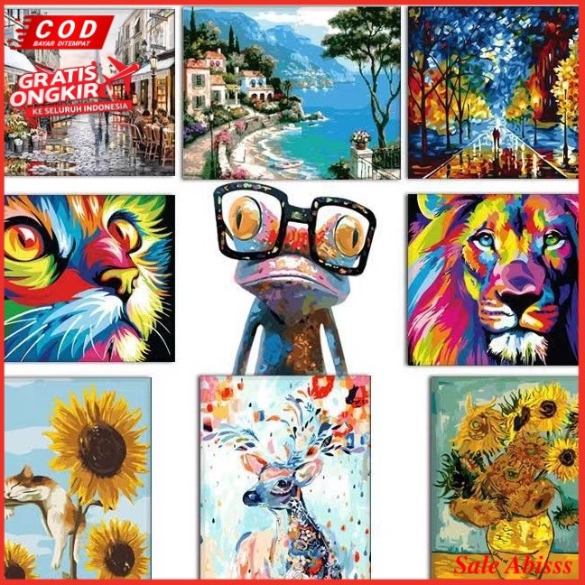 

DIY CANVAS PAINTING BY NUMBER KIT DIGITAL OIL PAINTING DIY PAINT BY NUMBER LUKISAN 40X50CM / PAINTING KIT NO FRAME