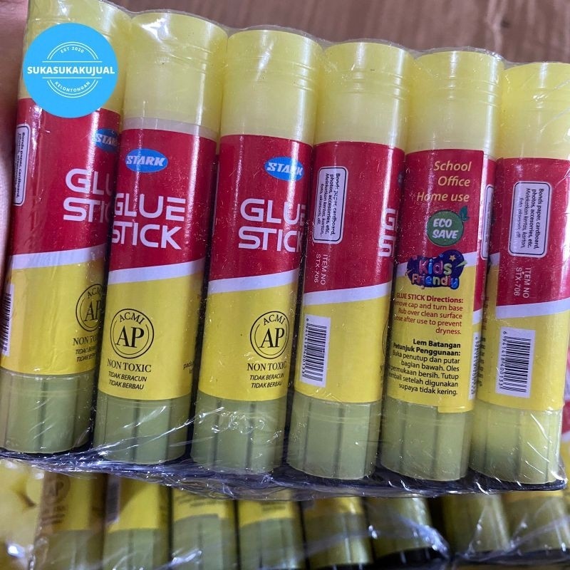 

bisa COD / ojek / instan pekanbaru / (24pcs)Glue stik STARK 706 NON TOXIC / stick lem perekat