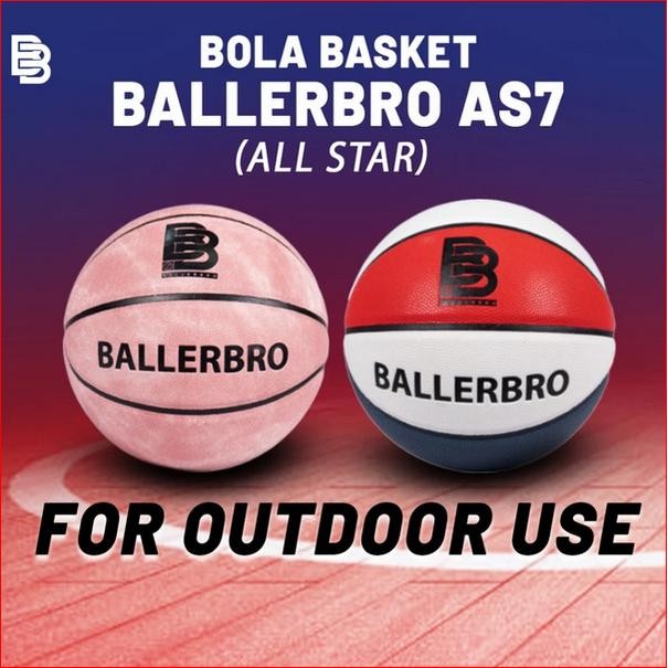 Bola Basket Size 7 BALLERBRO ORIGINAL AS7 Kulit Microfiber Bola Basket Kulit Outdoor Ukuran 7 All St