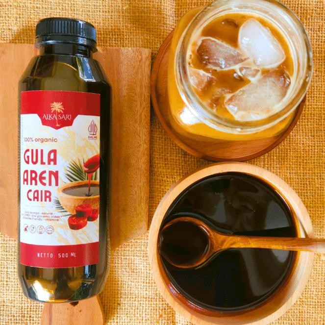 

Gula Aren Cair / Syrup Palm Sugar Organik Alka Sari 1 Liter - 500 ml