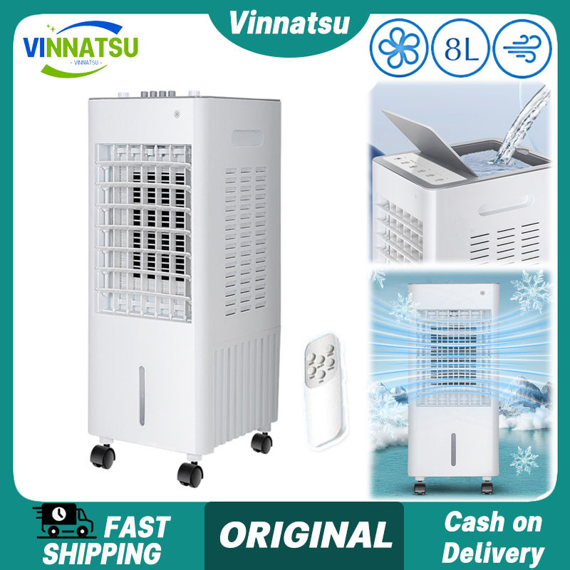 Vinnatsu Air Cooler 4/8 Liter Pendingin Ruangan Air Cooler AC Mini Kipas Pendingin Ruangan Portable 