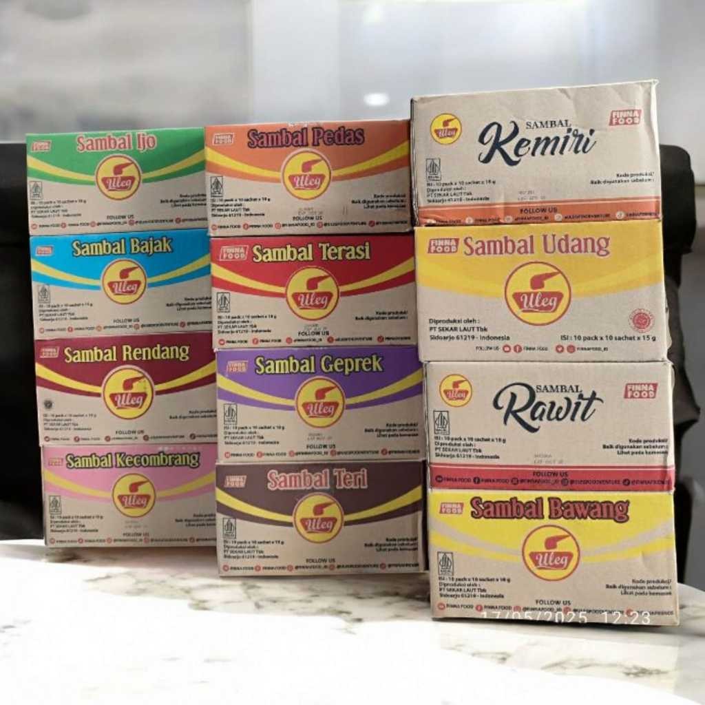 

[KARTON] Finna Sambal Uleg Sachet Terasi Kecombrang Varian Lengkap Dus Isi 10 Renceng Nisadkc
