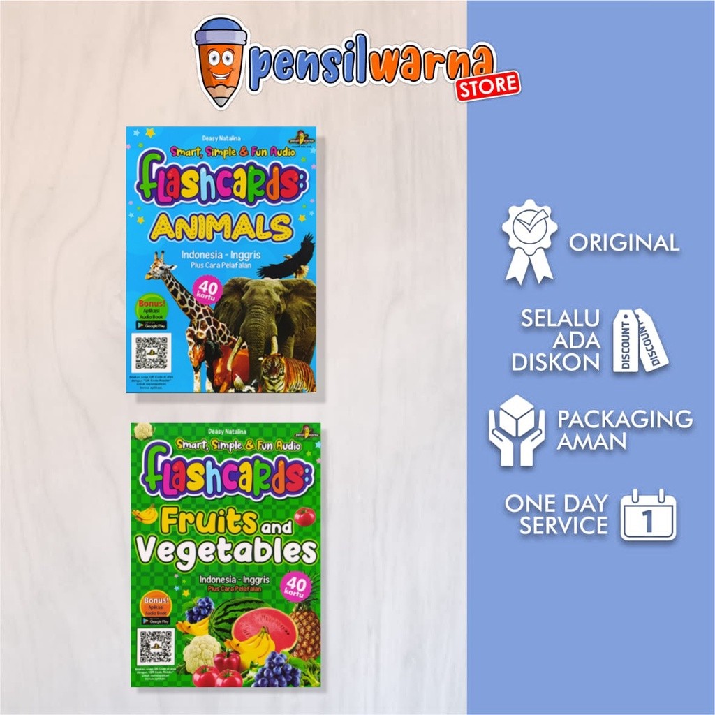 Kartu Belajar Bahasa Inggris Anak Flash Card Indonesia Inggris Plus Cara Pelafalan