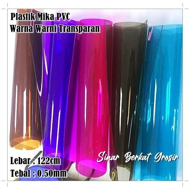 Plastik Mika Lentur Warna Warni PVC Flexible Tebal 0.50mm Lebar 122cm - 0.30mm, Hitam