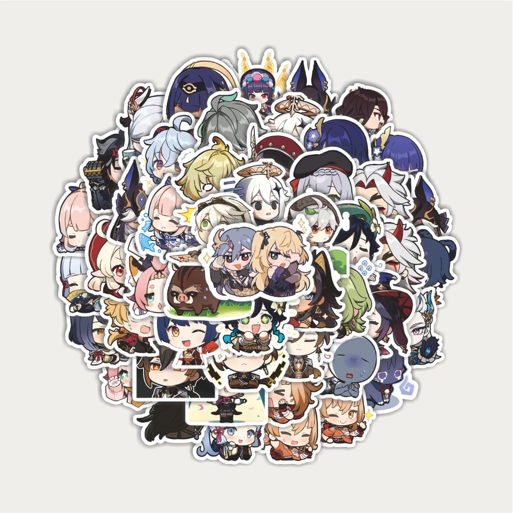 

Sticker Pack Stiker Anime Genshin Impact Versi 5 | Sticker TUMBLR | Stiker LAPTOP KOPER HELM