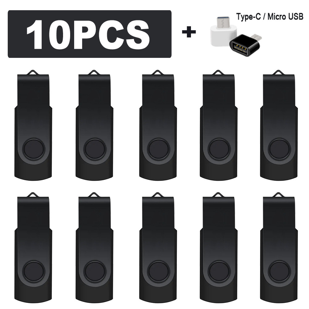 10PCS Metal USB Flash Drive 16gb 32gb waterproof flash disk Pendrive 64GB 128GB usb memory stick USB