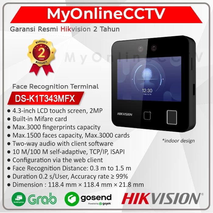 

DS-K1T343MFX HIKVISION Access Control Face Recognition Terminal