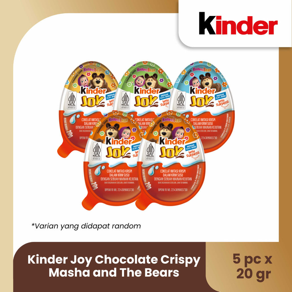 

Kinder Joy Special Edition Masha & The Bear Chocolate Crispy 20gr - 5pcs