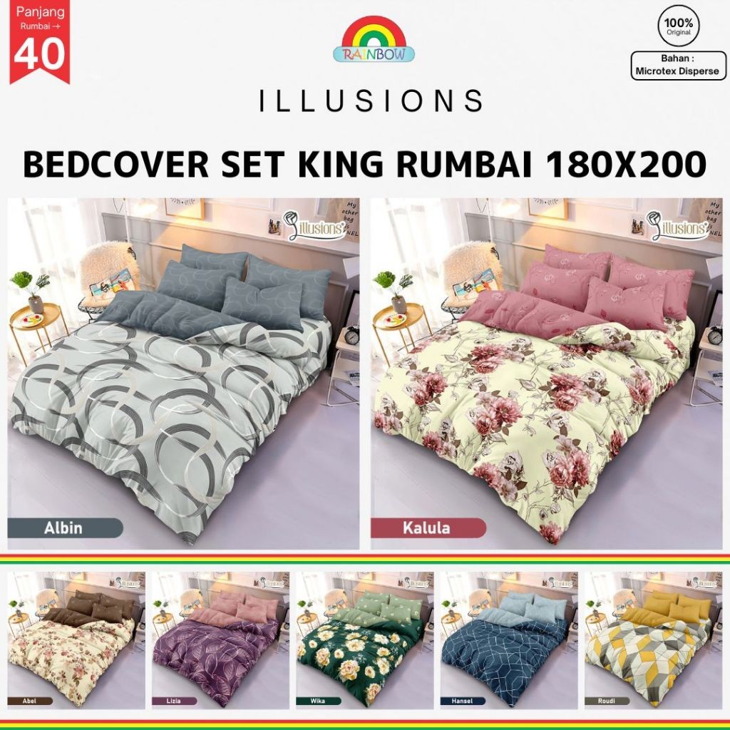 

Illusions - Bed Cover Set Sprei RumbaI King (180x200) Terlaris Pilihan