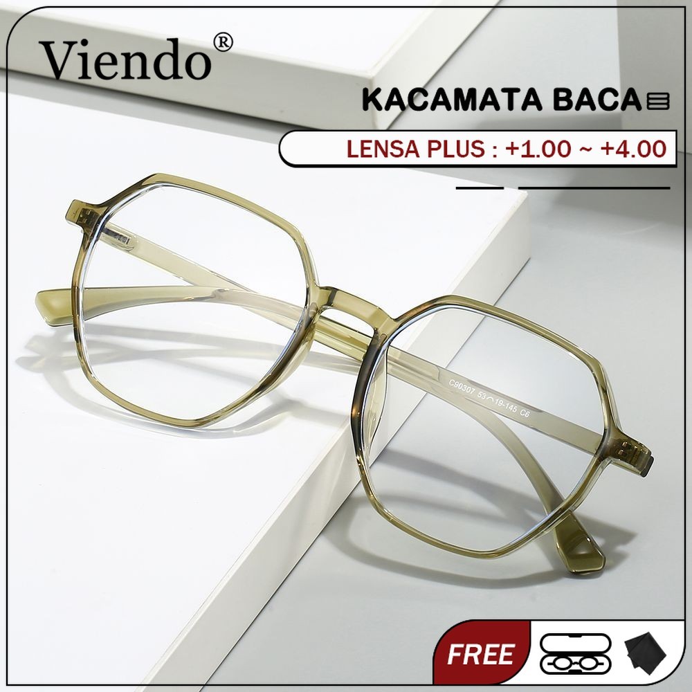 Viendo Kacamata Baca Plus Anti Radiasi Blueray Pria Wanita Poligon Frame Kaca Mata Optik 90307
