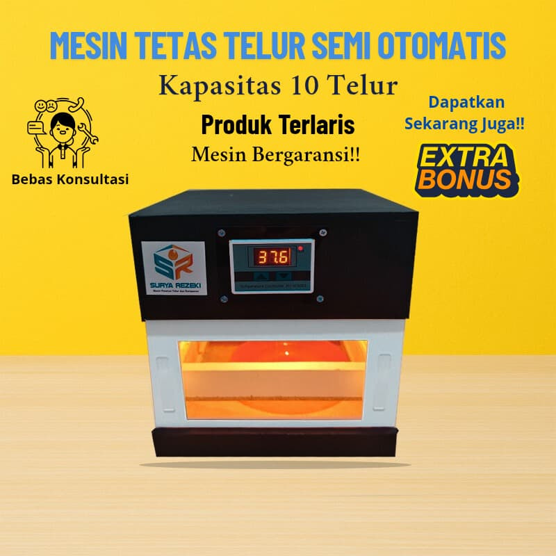 REBONSHOP mesin tetas telur kapasitas 10 telur manual