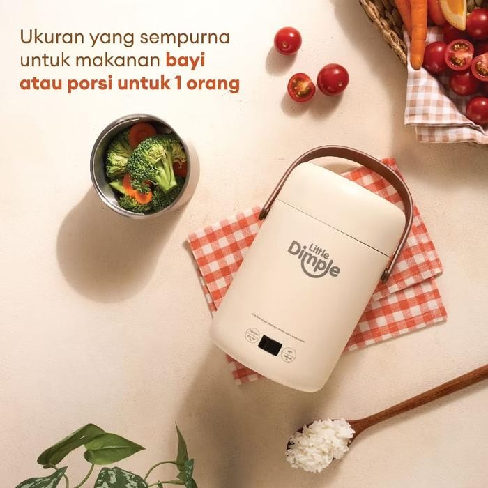 Little Dimple Mini Portable Cooker - Alat Masak Mpasi - Rice Cooker Mini - Alat Masak Portabel - 4x 