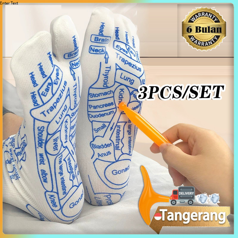 1Set Kaus Kaki Pijat /  Kaus Kaki Titik Pijat Kaki / Terapi Therapy Pijat Kaus Kaki Titik Wanita Pri