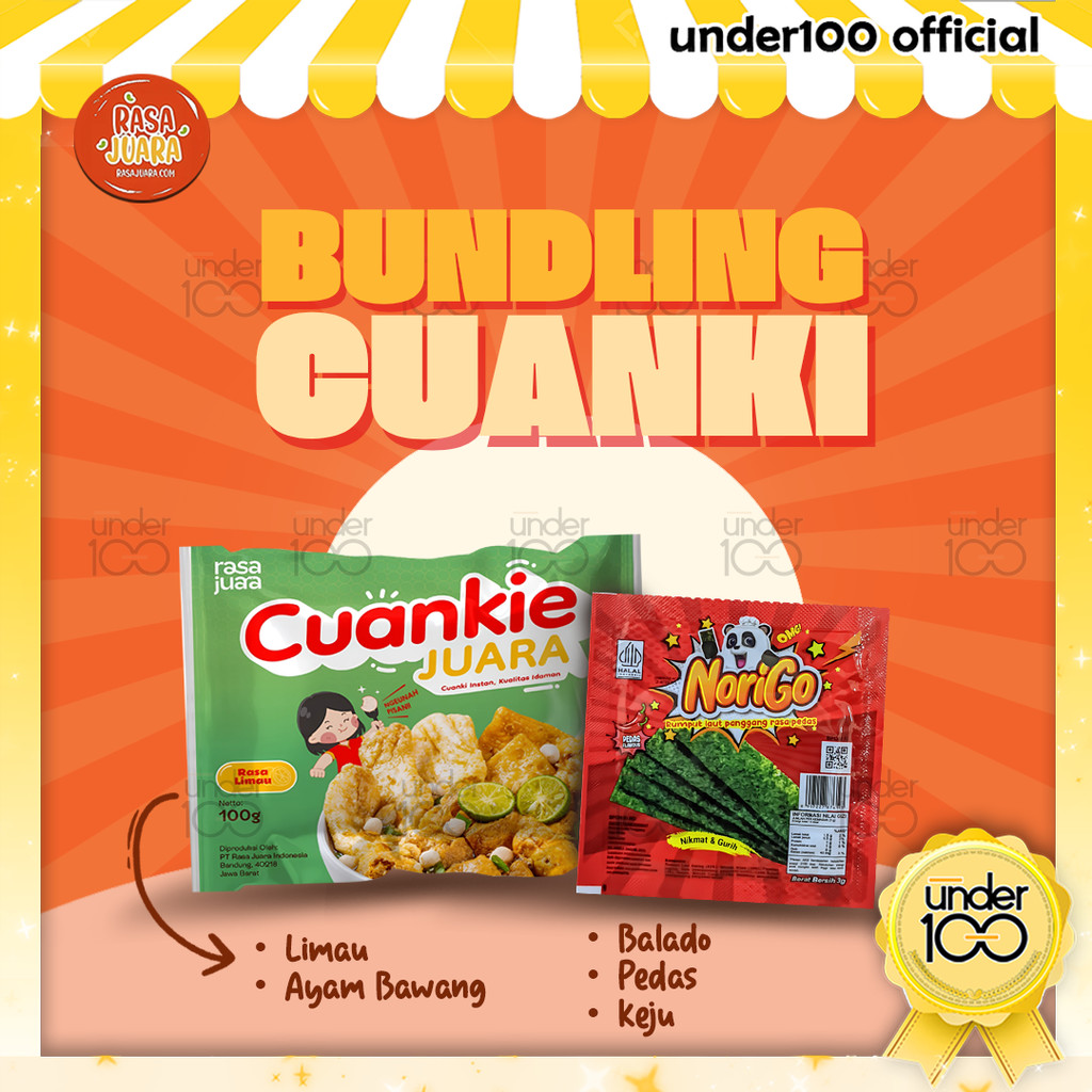 

❤ Under100 ❤ Bundling Cuanki juara + Norigo Rumput Laut Panggang | HALAL
