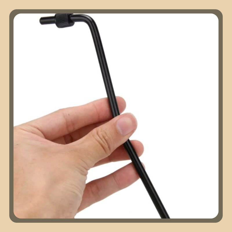 Tremolo Up Down Handel Gitar Listrik Hitam Silver