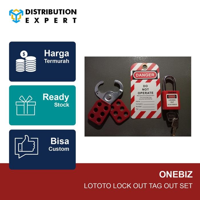 

LOTOTO ONEBIZ LOCK OUT TAG OUT SET, LOTO PAKET EKONOMIS 1/SET - PutihSale