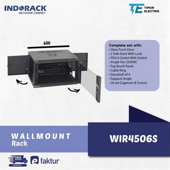 

Wallmount Rack 6U 450MM Single Glass Door