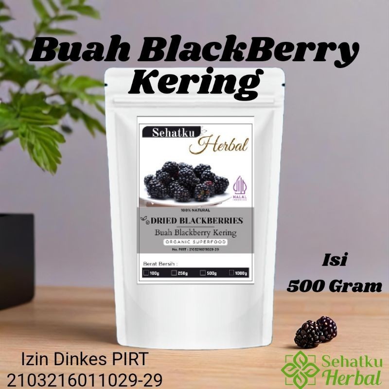 

SEHATKUHERBAL Dried Blackberries : Buah BlackBerry kering isi 500 Gram