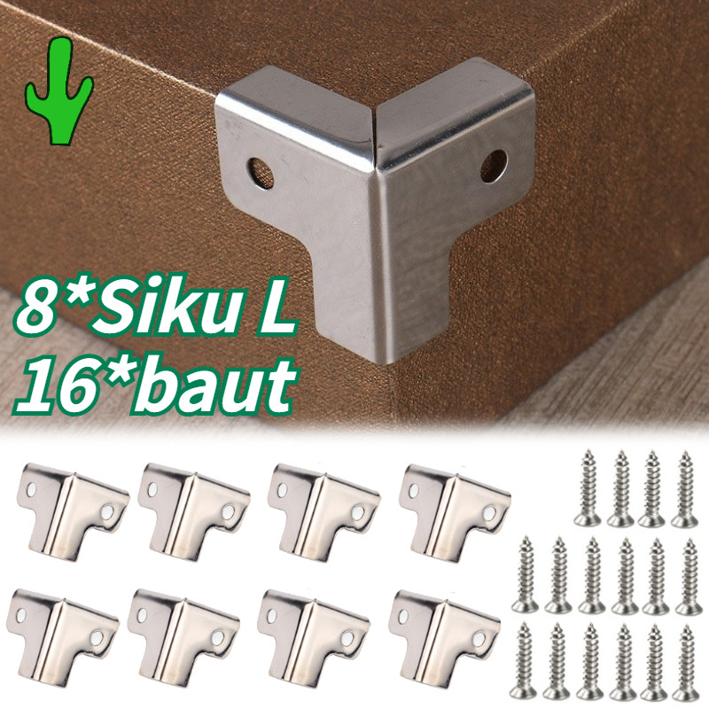 8PCS Box Siku L Hardcase/Siku L/Siku Corner Hardcase L/Siku Box Pojok/Lubang Hardcase /Siku Pojok Co
