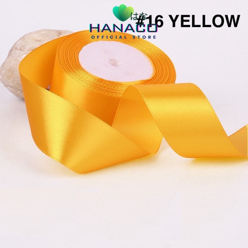 

HANACO - PTA8 SATIN Pita Satin Roll Motif Setangan Satin dan Transparan Modern Pita Kado 4cm/Pita Dekorasi Buket