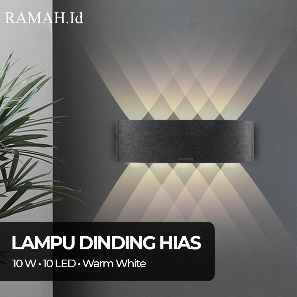 Lampu Dinding Hias Indoor Plastic Body 10W 10 LED Warm White - 10T