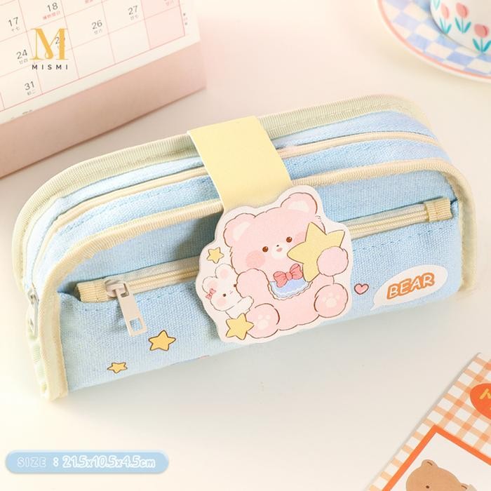 

NEW TREND~ KY254 Mismi Gabriel Pencil Case Dual Slot Kapasitas Besar Tempat - PC5G - Ungu