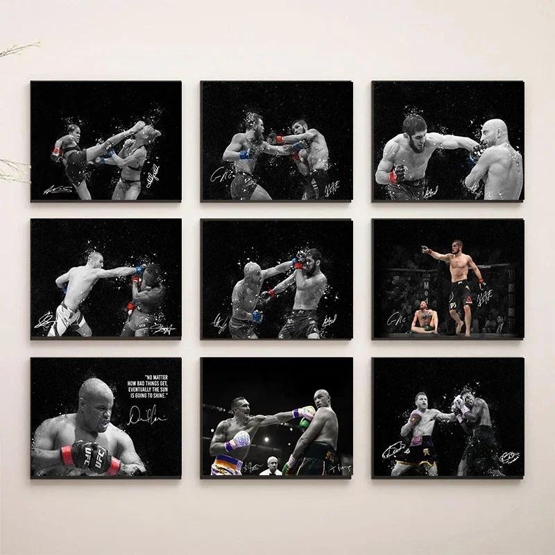 

Conor UFC Art Canvas Painting Print Sports Box Mike Tyson Poster Abstract Pop Picture For Living Room Bedroom Home Gym Decor