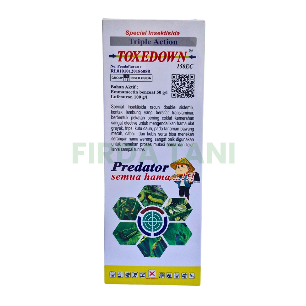 Toxedown 150Ec Doble Action 250ml  Emamectin Benzoat + Lefenuron Obat