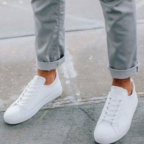 Sepatu Sneaker Putih/Hitam Polos, Sepatu Wanita/Pria