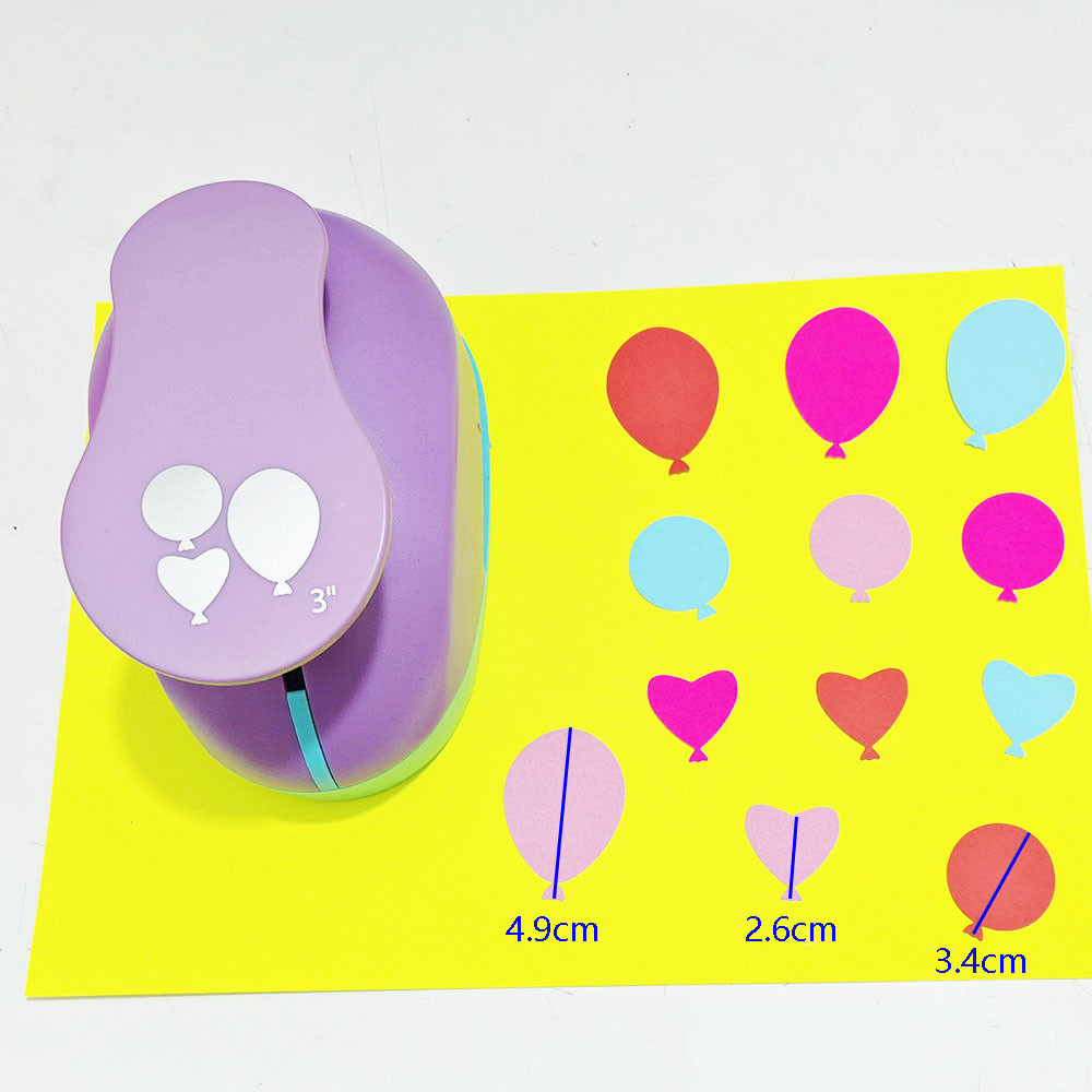 

3‘’ 3-patterns balloon Punch Paper Perforator Ponsen Voor Papier Hole Puncher Scrapbook Cortador Embossing Crafts And Scrapbook