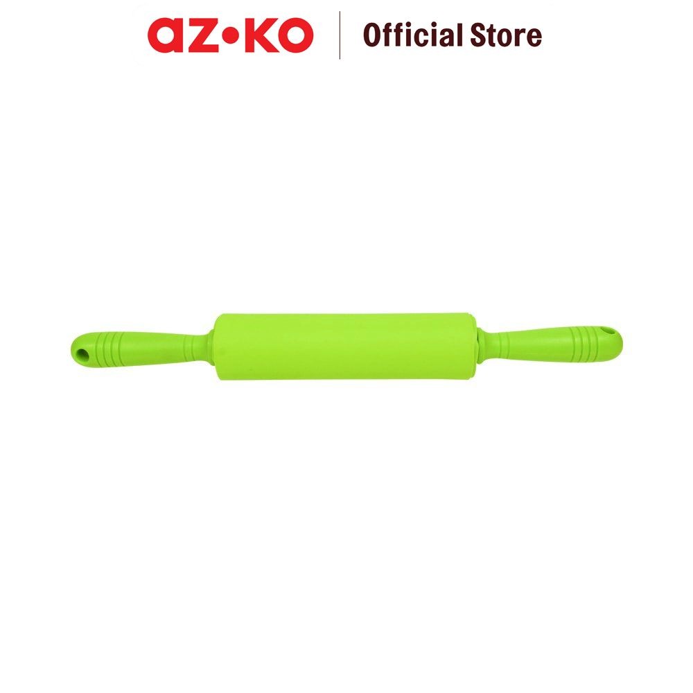 AZKO Krischef Rolling Pin Silikon - Hijau Penggiling Adonan Peralatan Masak Baking Tools Perlengkapa