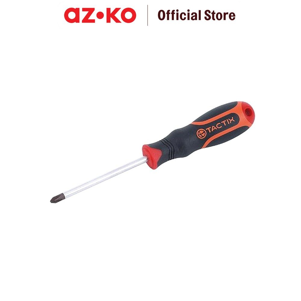 AZKO Tactix Obeng Plus 2x100 Mm - Hitam Screwdriver Alat Perkakas Peralatan Oto Perlengkapan Banguna