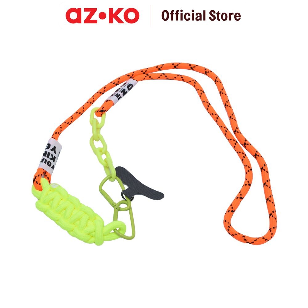 AZKO Ataru Lanyard Kombinasi - Kuning/Orange Tali Leher Name Tag Id Card Kartu Akses Tali Gantungan 