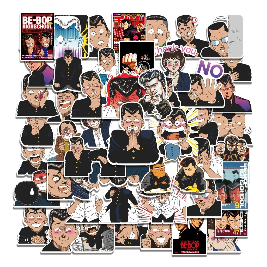 

COD 50 Pcs Stiker Be-Bop High School Lucu Anti Air Untuk Dekorasi Notebook Sepeda Skateboard Handphone DIY