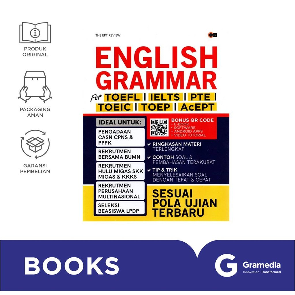 English Grammar for TOEFL, IELTS, PTE, TOEIC, TOEP, AcEPT (The EPT Review)