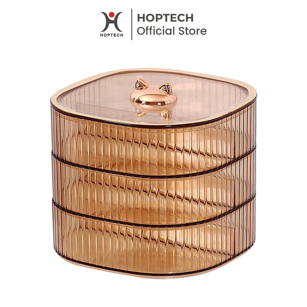 LW - Storage Box Toples Bening Tempat Snack & Makanan dengan Ornamen Lucu untuk Lebaran