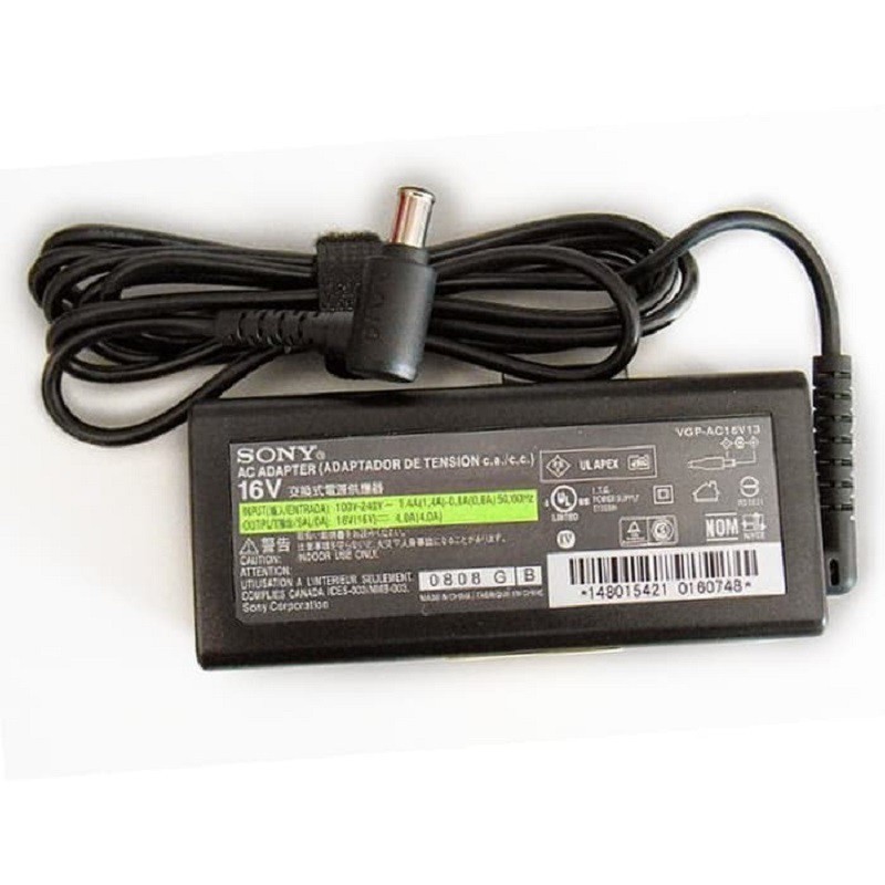 Adaptor Charger Sony Vaio 16V 4.0A, PCG-700 PCG-800 VGP-AC16V