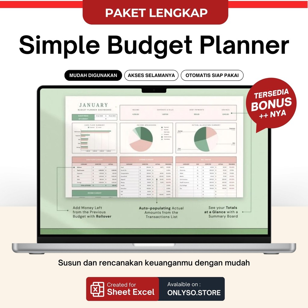 Budget Planner, Budget Spreadsheet Excel, Budget Template, Google Sheets Budget, Monthly Budget Spre