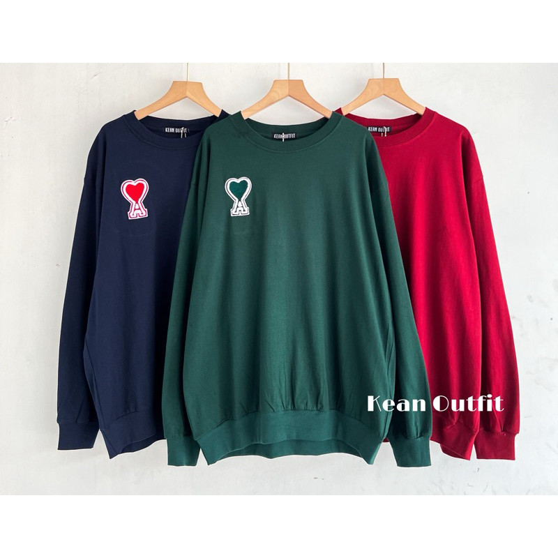Atasan crewneck lovely kean.outfit