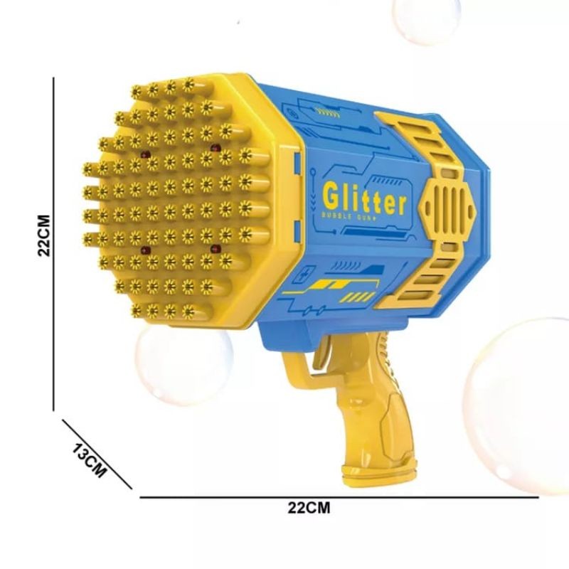 RRI97 LED Bubble Gun Bazooka 132 Lubang // Pistol Gelembung 132 Lubang // Big Bubble Gun // Bubble G