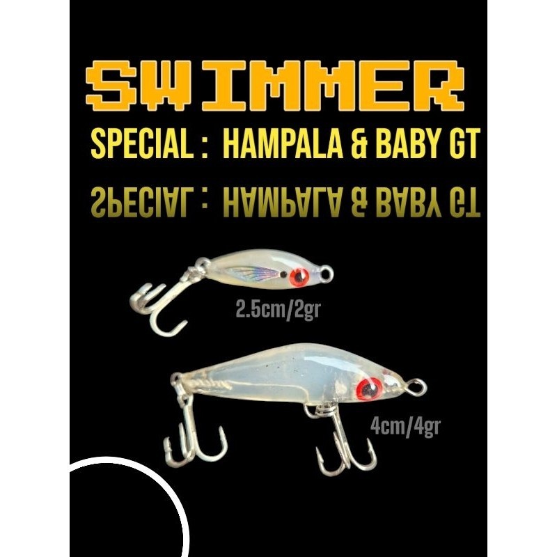 Swimmer / SwimBait Lure untuk Casting Hampala dan Baby GT