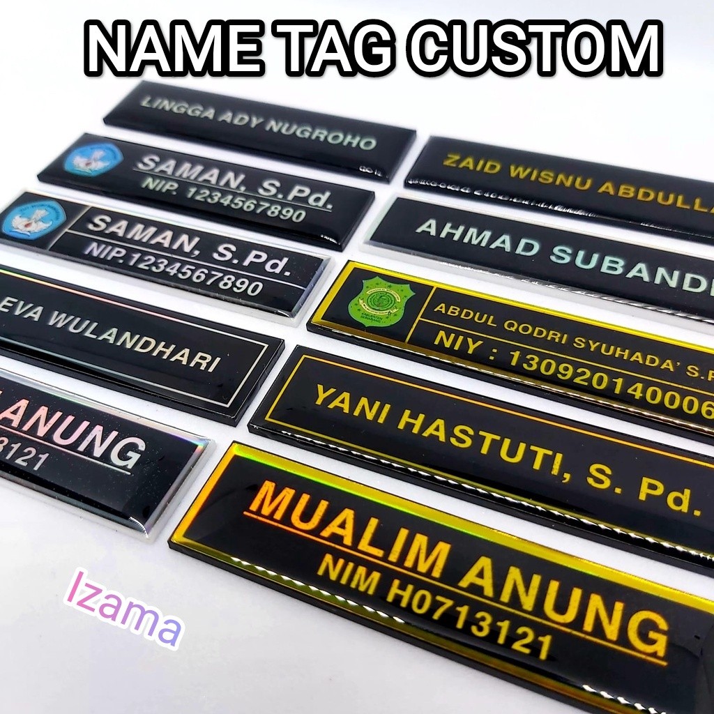 

Bordir Logo Name Tag Custom Nama Dada Akrilik Murah / Papan Nama Dadabisa pesan satuan