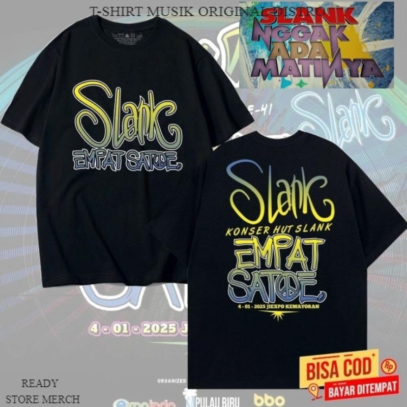 kaos lengan pendek band SLANK HUT 41 original distro |  T-Shirt band SLANKERS ANIVERSARY terbaru dis