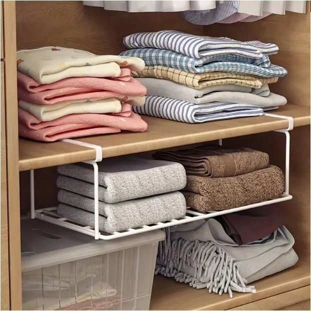

1pc Under Shoe Rack Tray Multi-Purpose Cabinet Shoes Shelves Folding Shoe Storage Shelf For Home Bottom Grid Design Storage Rack