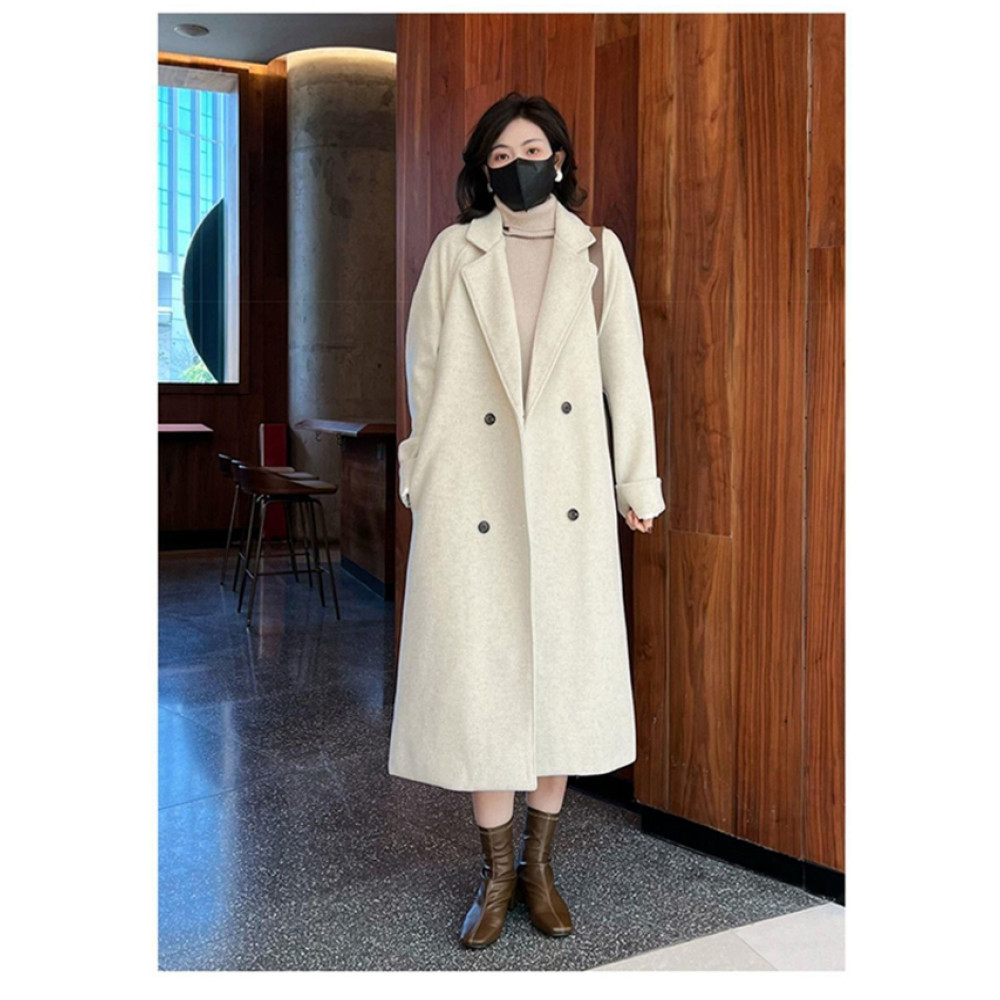Long Coat Wanita Korea Musim Dingin/Jaket Jas Jubah Wanita Panjang Kekinian Korean Style/Blazer Wani