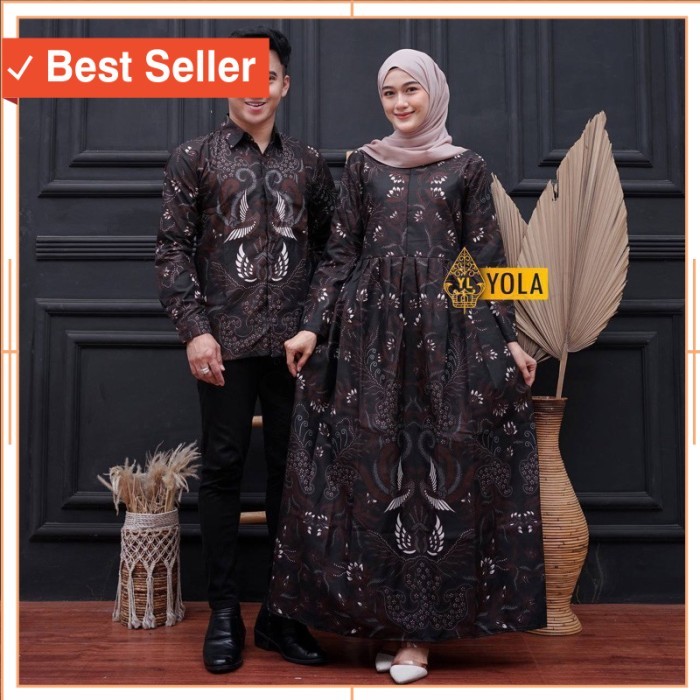 Busana Muslim Cewek Cantik Wanita Keren Kekinian /Paket Harga Sepasang Batik couple baju keluarga mo