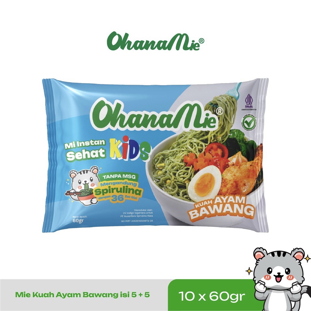 

Mie instan Sehat Anak Beli 5 Free 5 Tanpa MSG dan Bahan Pengawet OhanaMie Ayam Bawang
