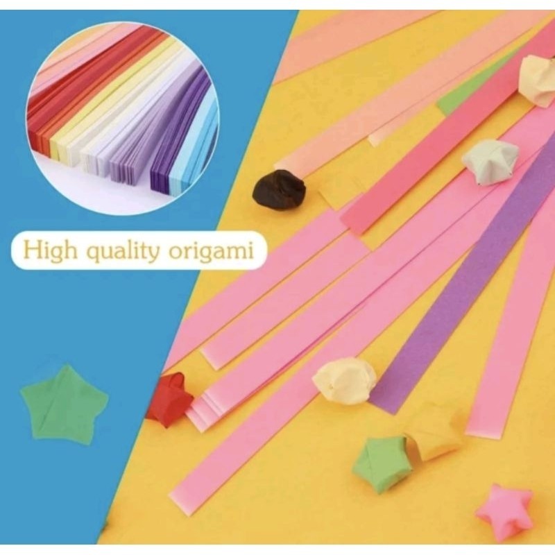 

Kertas Origami Bintang Star Paper Origami Aneka Warna Rainbow