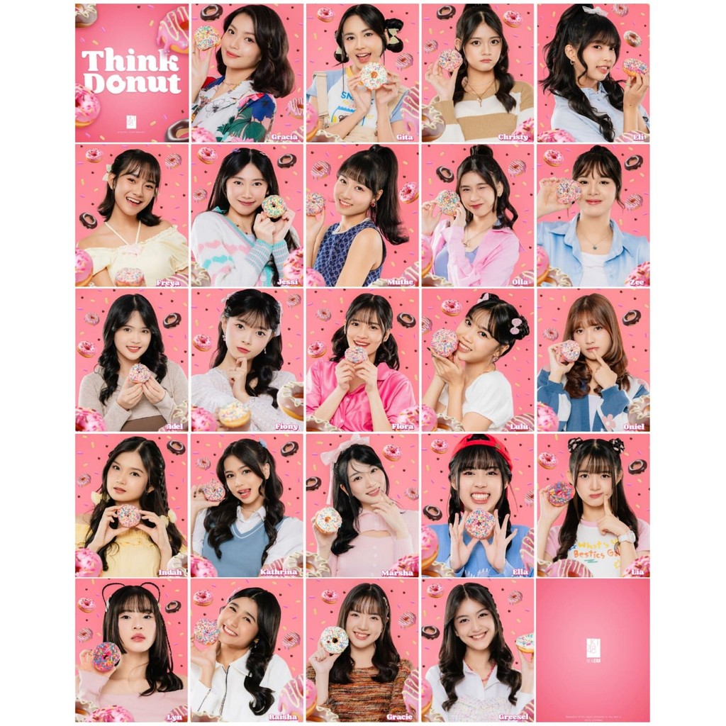 ROCKET IT JKT48 PC PHOTOCARD TERMURAH VERSI THINK DONUT ALL MEMBER FANMADE FREYA SHANI ADEL AZIZI ZE
